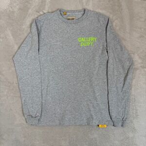 Gallery Dept Hollywood CA Shirt Mens XS Gray Preowned‎ Heather Long Sleeve USA